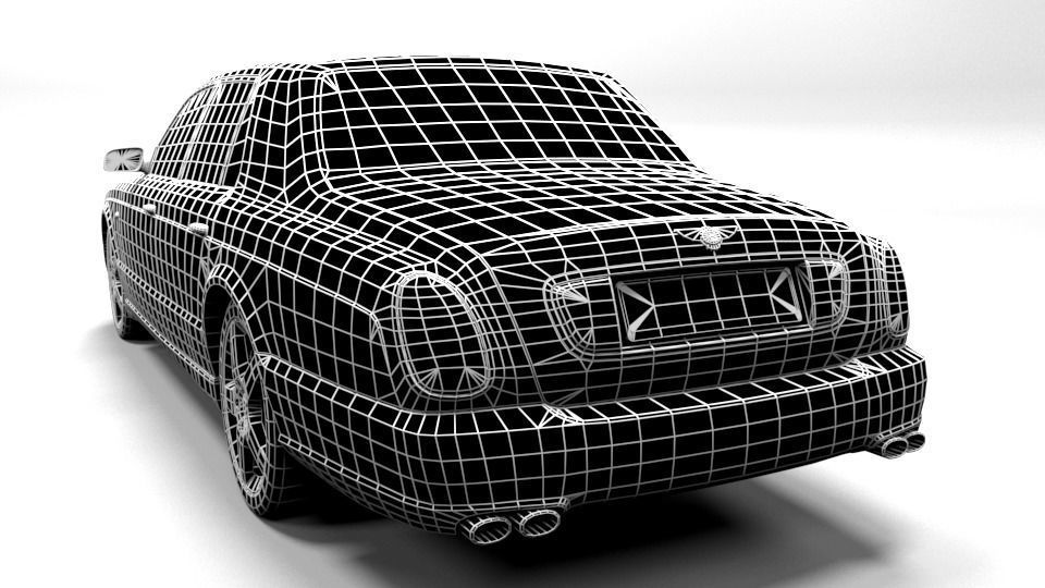 BENTLEY ARNAGE 2005 Low-poly 3D model_3
