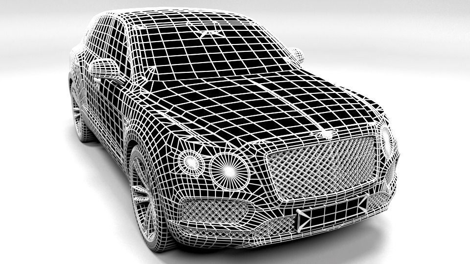 BENTLEY BENTAYGA 2017 Low-poly 3D model_1