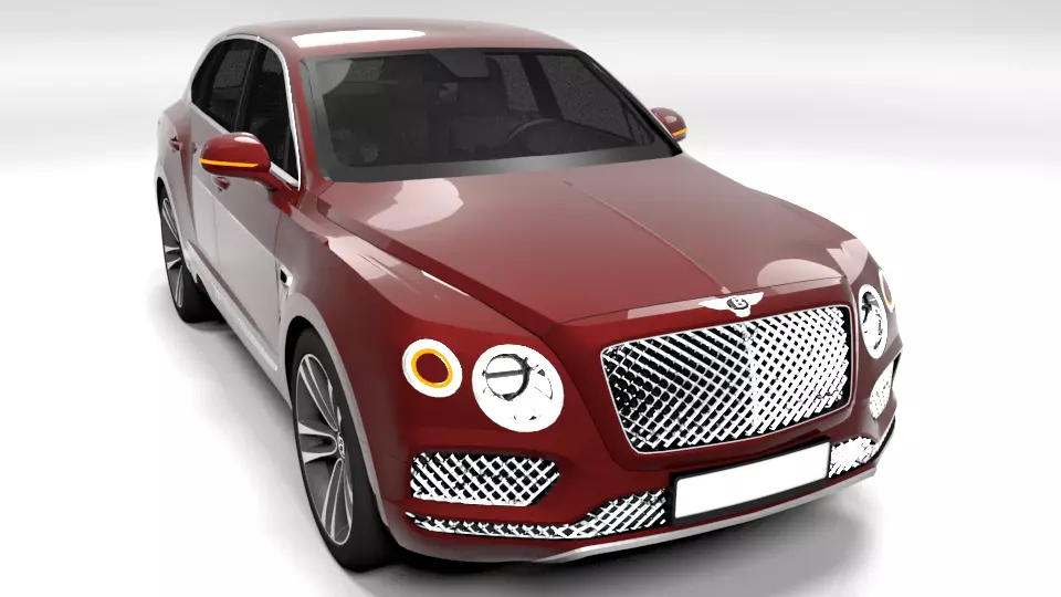 BENTLEY BENTAYGA 2017 Low-poly 3D model_0