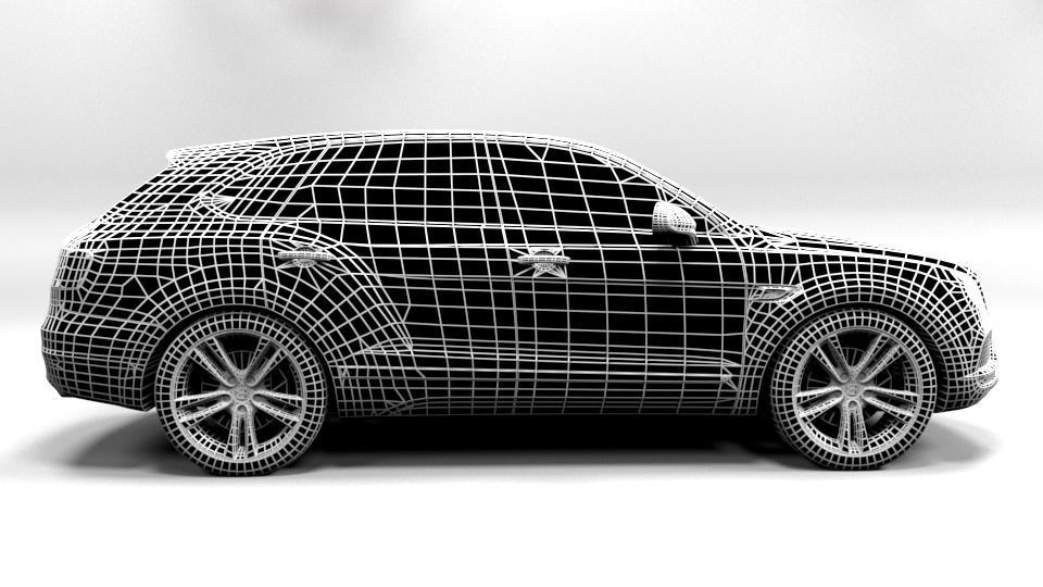 BENTLEY BENTAYGA 2017 Low-poly 3D model_5