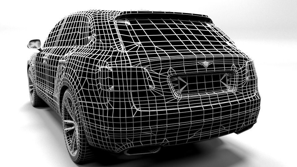 BENTLEY BENTAYGA 2017 Low-poly 3D model_3