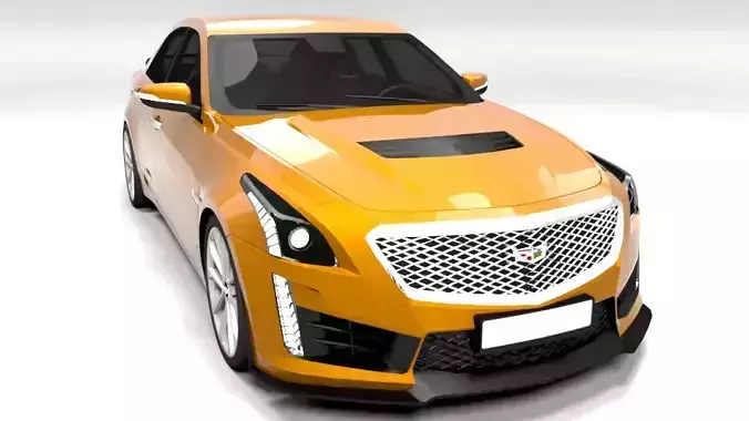 CADILLAC CTS CARBON Low-poly 3D model