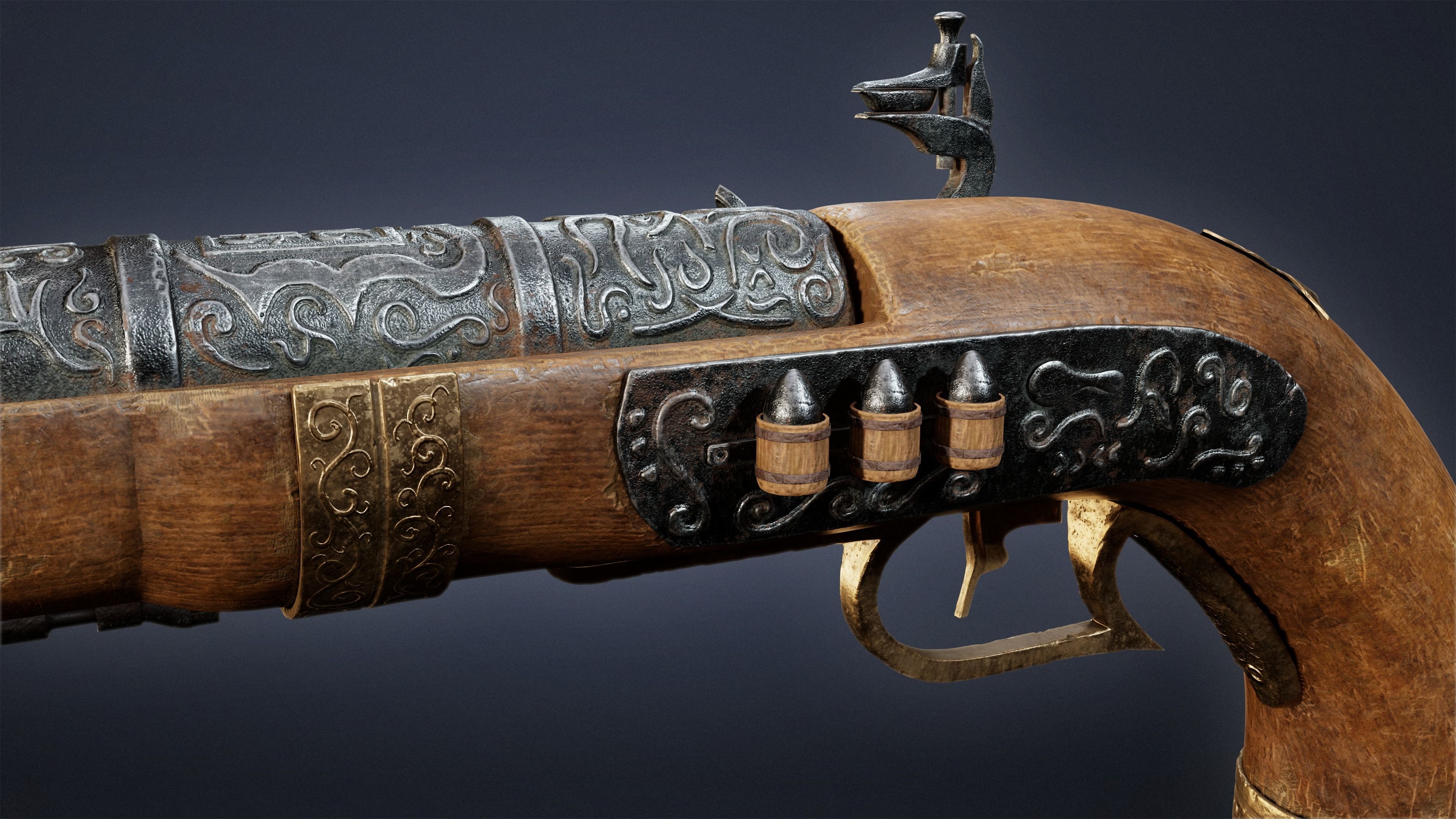 PIRATES - Musket 02 - NANITE 3D model_7