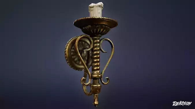 PIRATES - Wall Sconce 01 - NANITE AND LOW POLY