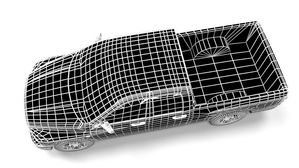 DODGE RAM DK 2005 Low-poly 3D model_7