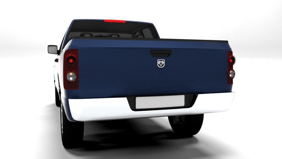 DODGE RAM DK 2005 Low-poly 3D model_2