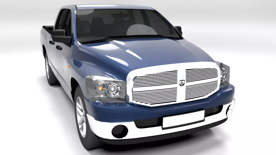 DODGE RAM DK 2005 Low-poly 3D model_0