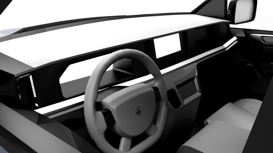 DODGE RAM DK 2005 Low-poly 3D model_8