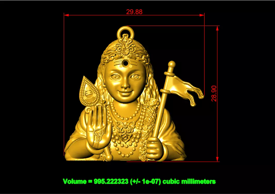 kumara swamy locket 3D model