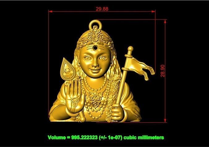 kumara swamy locket 3D model