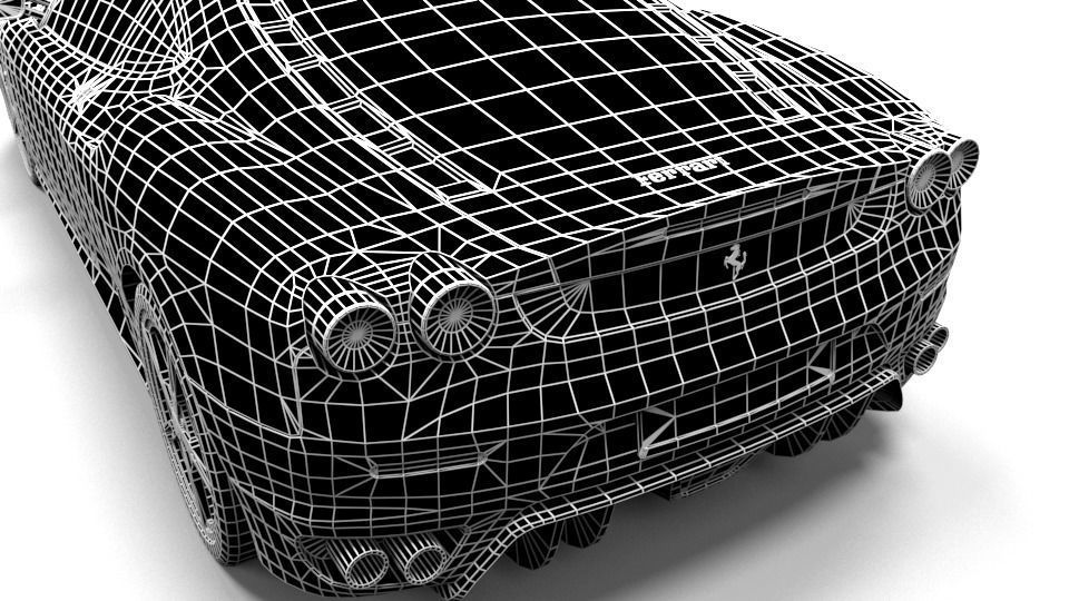 FERRARI F430 Low-poly 3D model_3