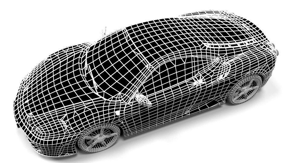 FERRARI F430 Low-poly 3D model_7