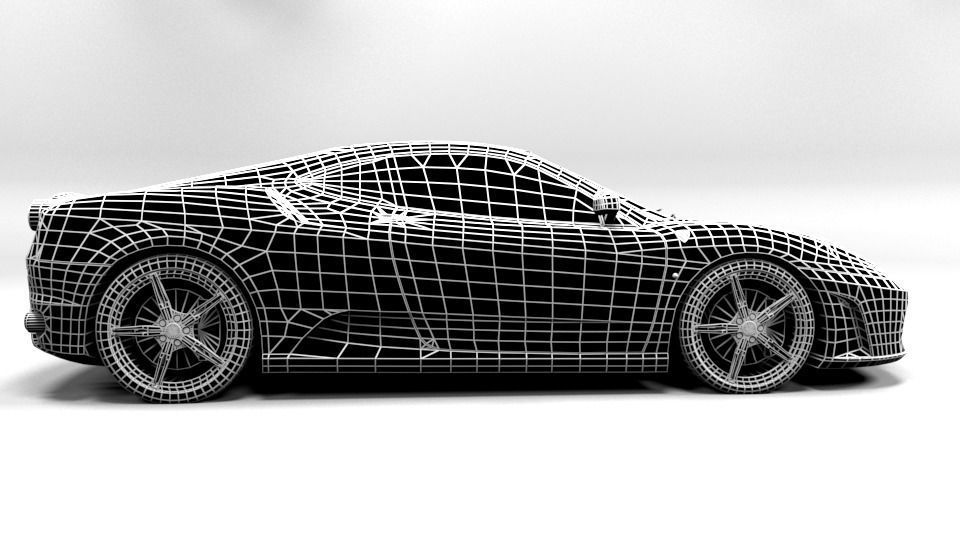 FERRARI F430 Low-poly 3D model_5