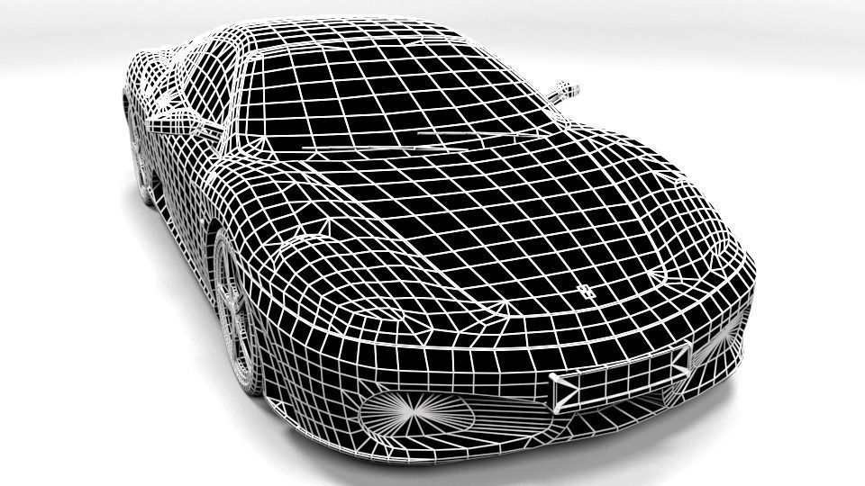 FERRARI F430 Low-poly 3D model_1