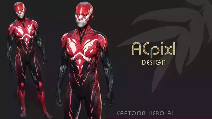 Cartoon Hero AI 3D model