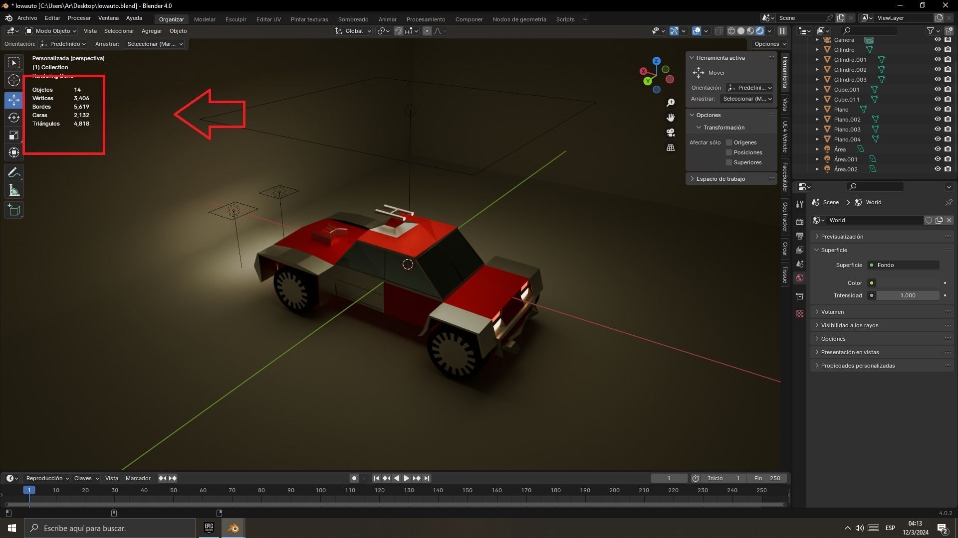 Car Shoot Toy Low-poly 3D model_2