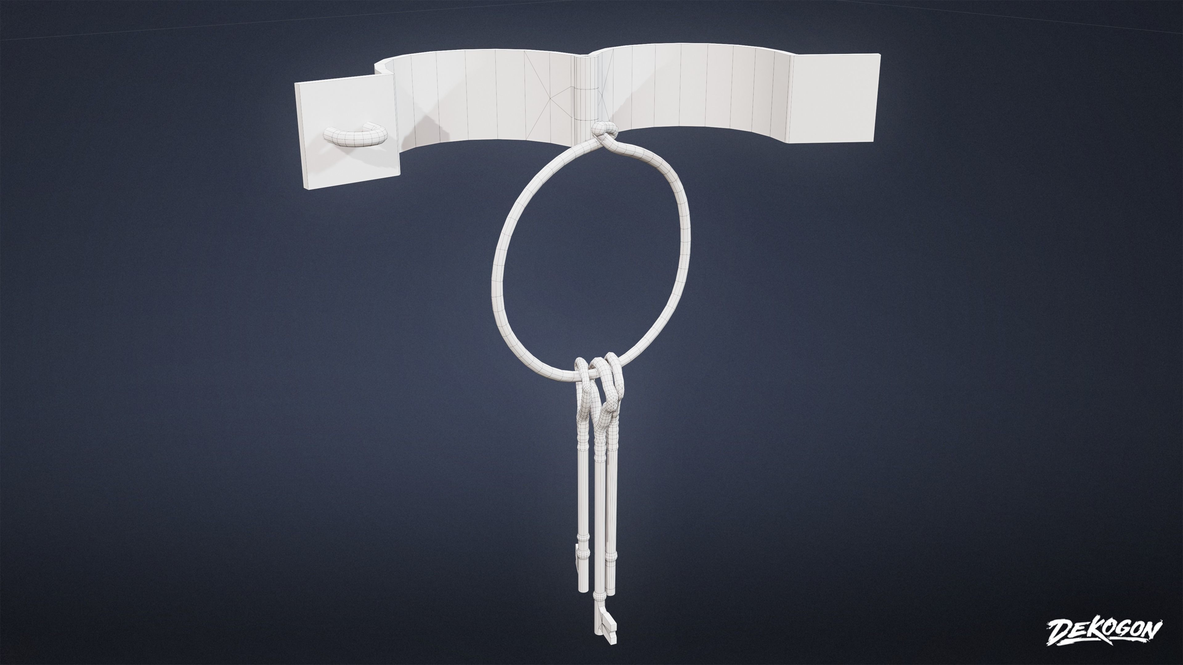 PIRATES - Shackle Chains 01 - NANITE AND LOW POLY Low-poly 3D model_12