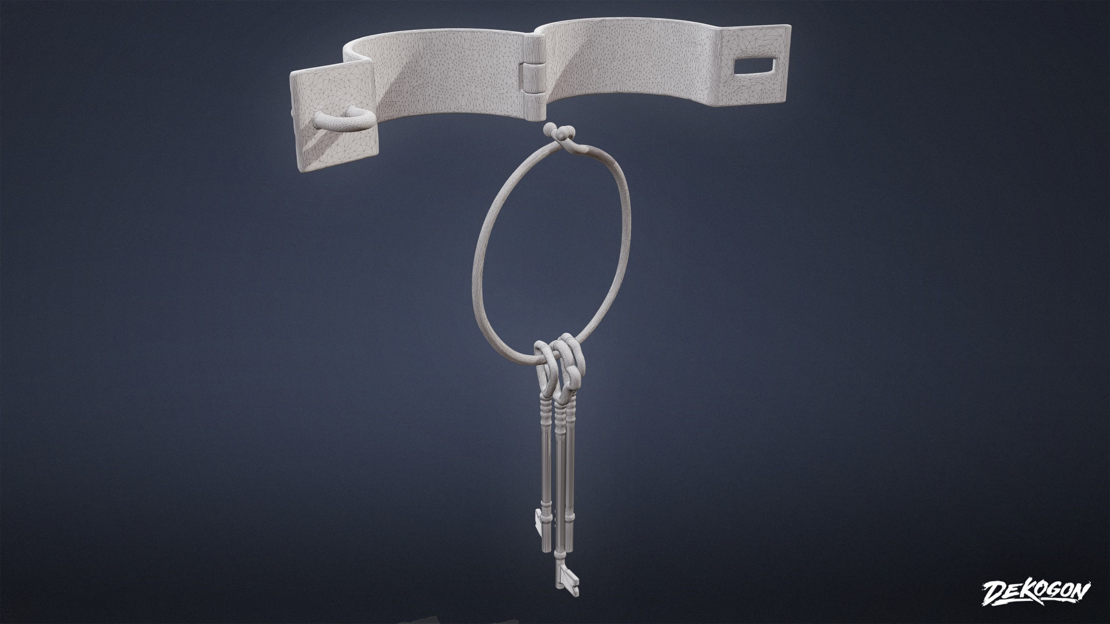 PIRATES - Shackle Chains 01 - NANITE AND LOW POLY Low-poly 3D model_32