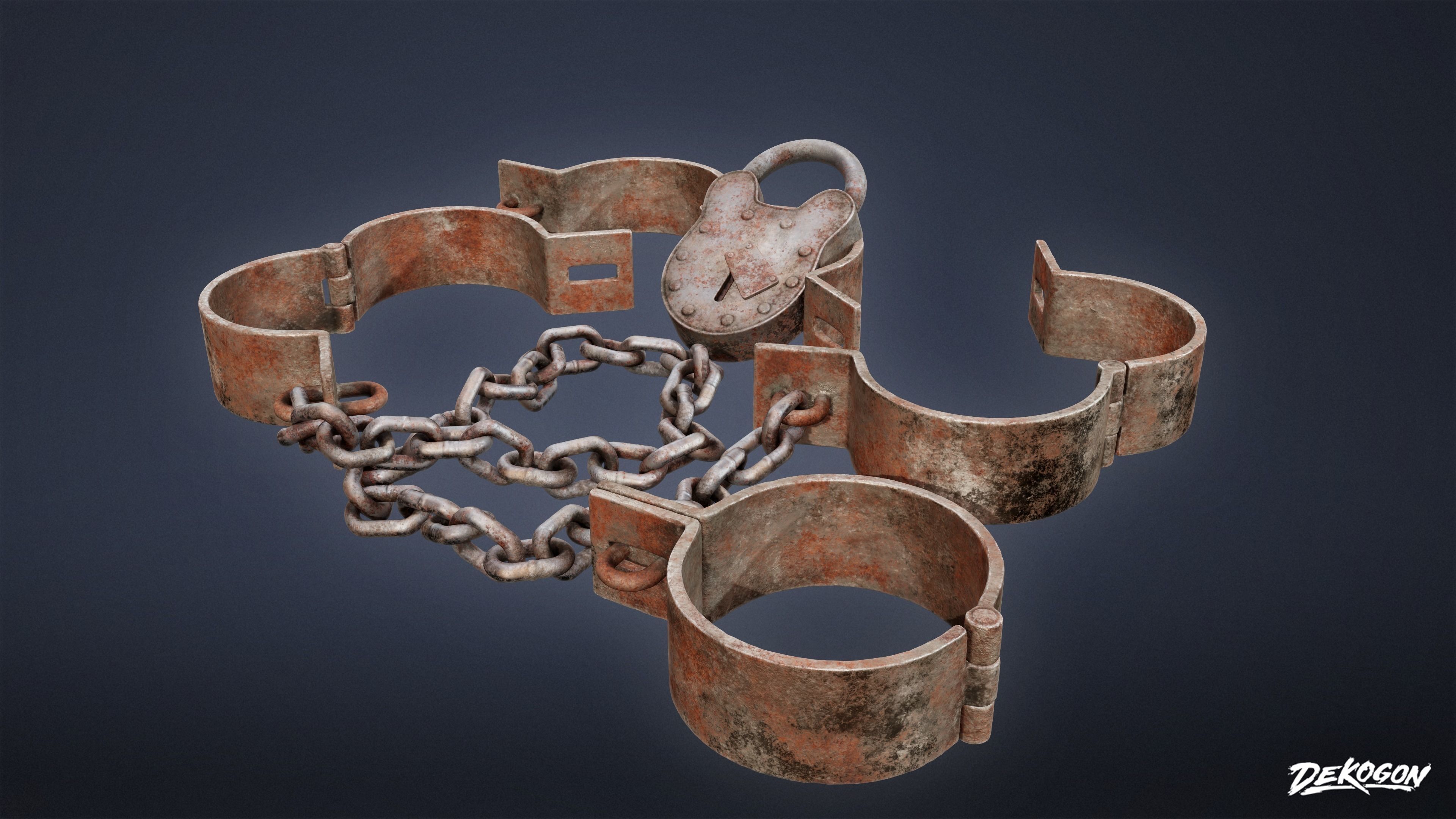 PIRATES - Shackle Chains 01 - NANITE AND LOW POLY Low-poly 3D model_2