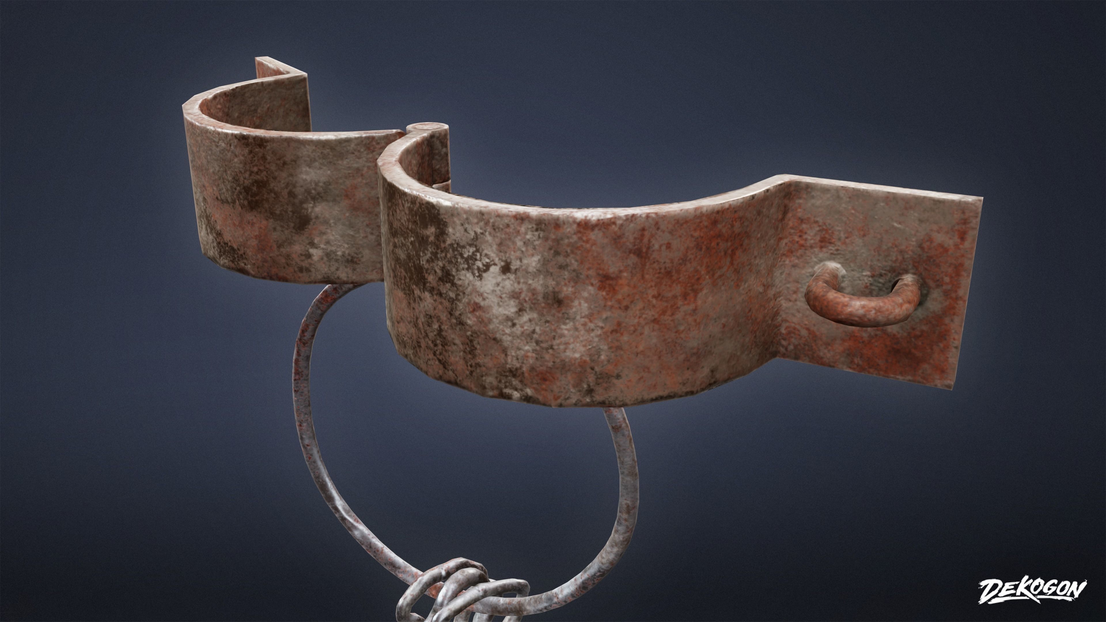 PIRATES - Shackle Chains 01 - NANITE AND LOW POLY Low-poly 3D model_16