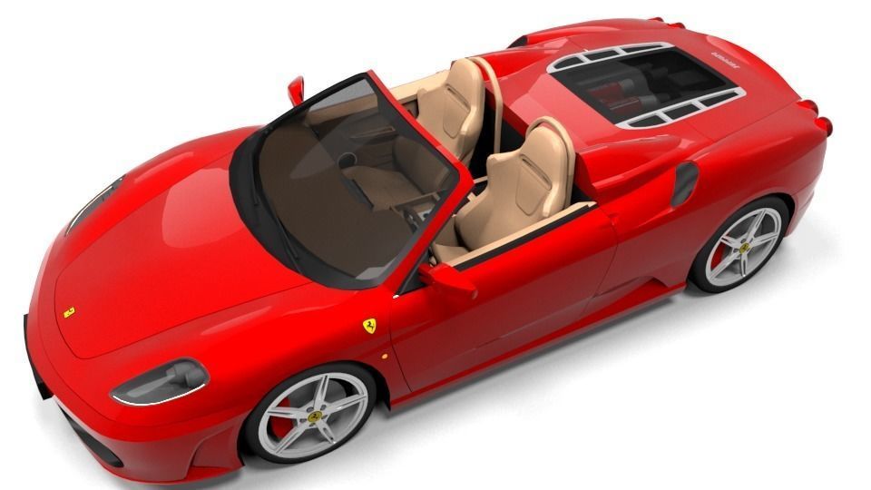 FERRARI F430 SPIDER Low-poly 3D model_6