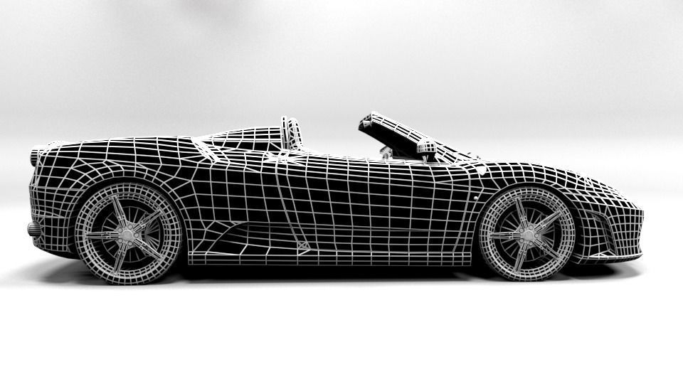 FERRARI F430 SPIDER Low-poly 3D model_5