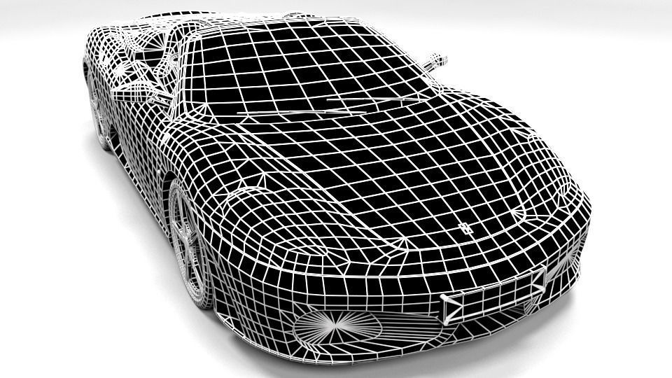 FERRARI F430 SPIDER Low-poly 3D model_1