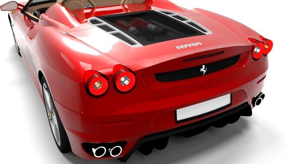FERRARI F430 SPIDER Low-poly 3D model_2