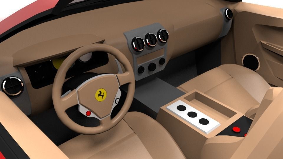 FERRARI F430 SPIDER Low-poly 3D model_8