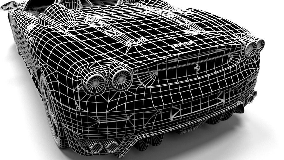 FERRARI F430 SPIDER Low-poly 3D model_3