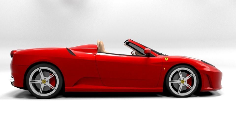 FERRARI F430 SPIDER Low-poly 3D model_4
