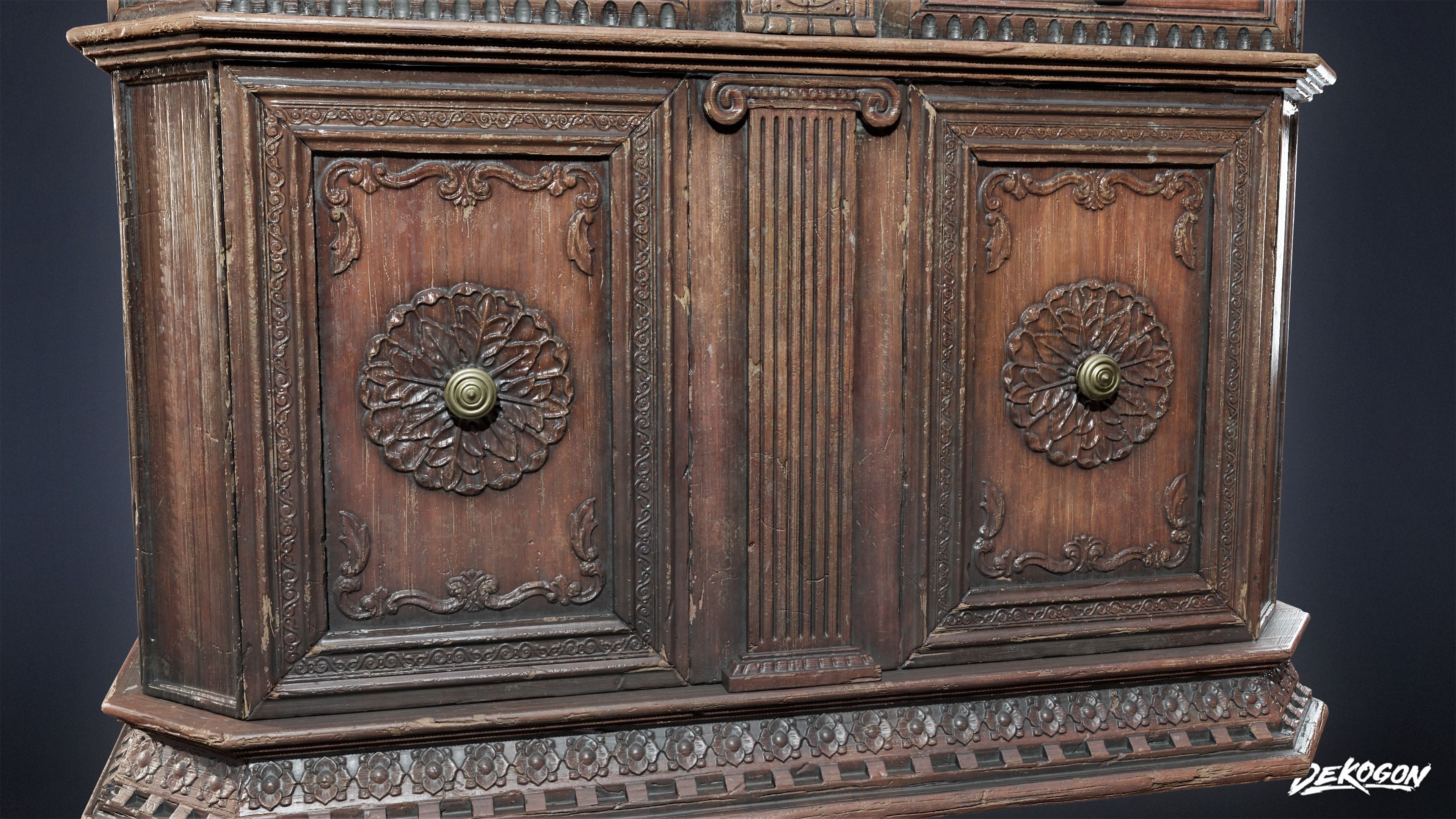 PIRATES - Credenza 01 - NANITE AND LOW POLY Low-poly 3D model_17