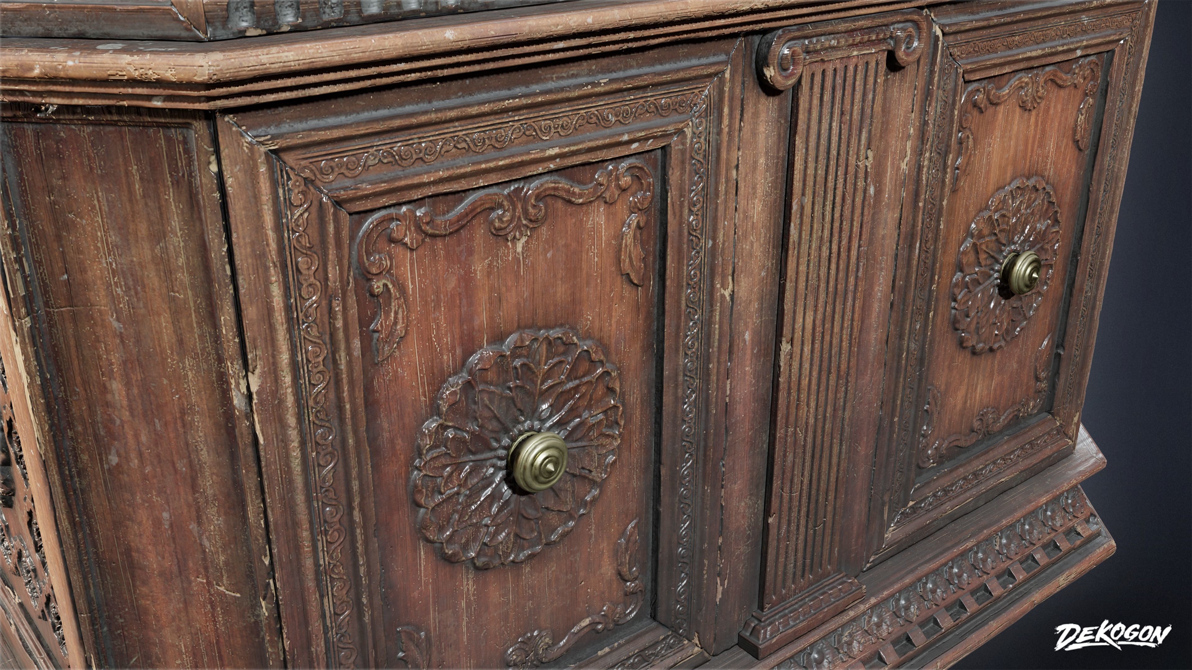 PIRATES - Credenza 01 - NANITE AND LOW POLY Low-poly 3D model_15