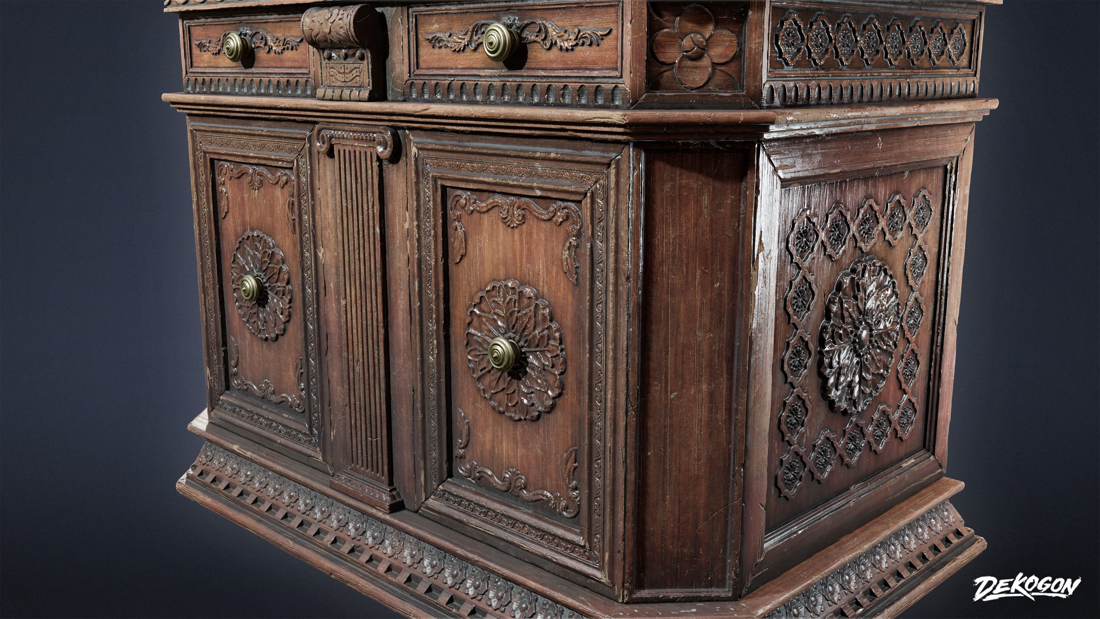 PIRATES - Credenza 01 - NANITE AND LOW POLY Low-poly 3D model_19