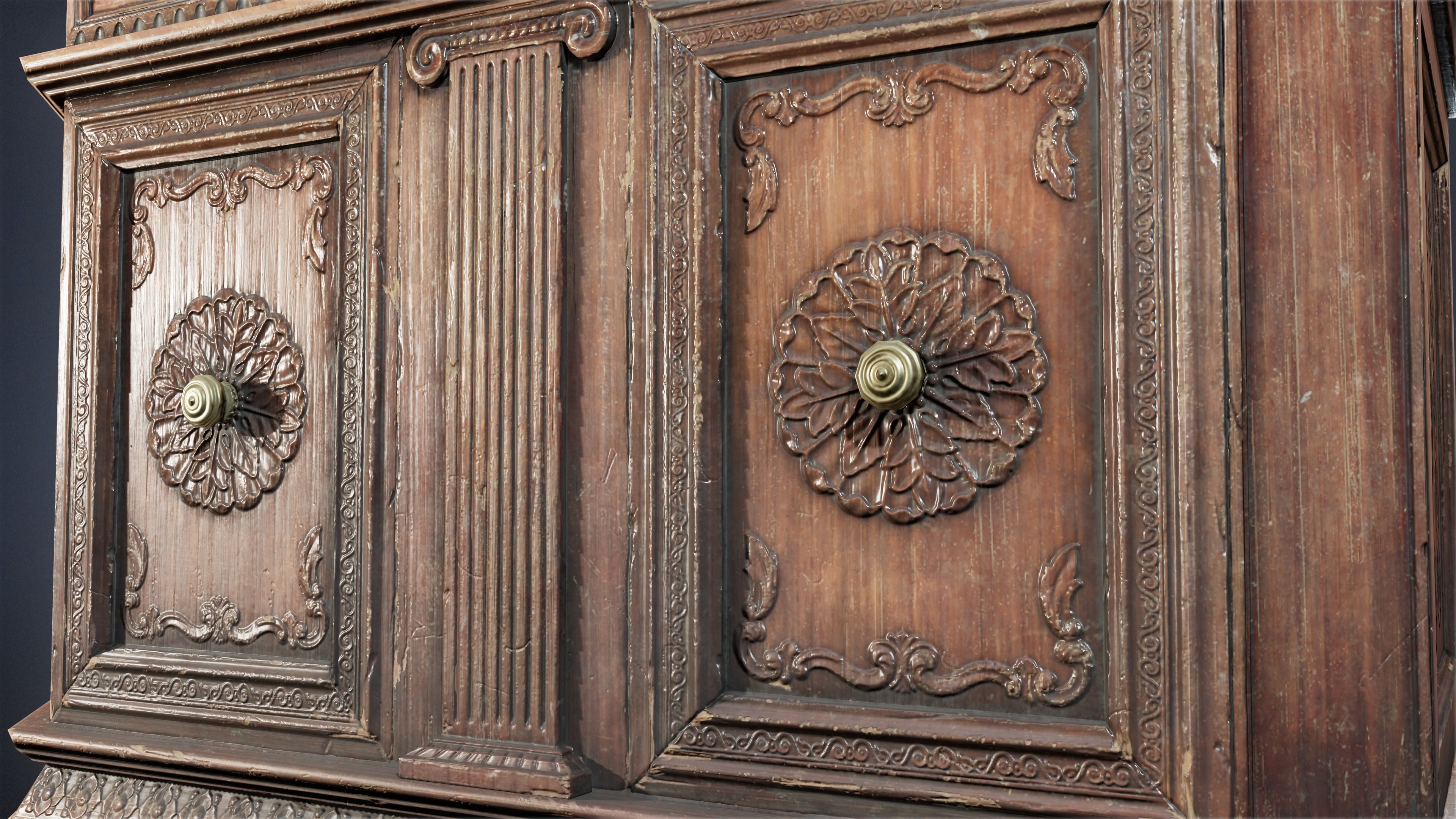 PIRATES - Credenza 01 - NANITE AND LOW POLY Low-poly 3D model_6