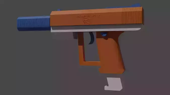 Free Rigged Game-Ready Sci-Fi Pistol 