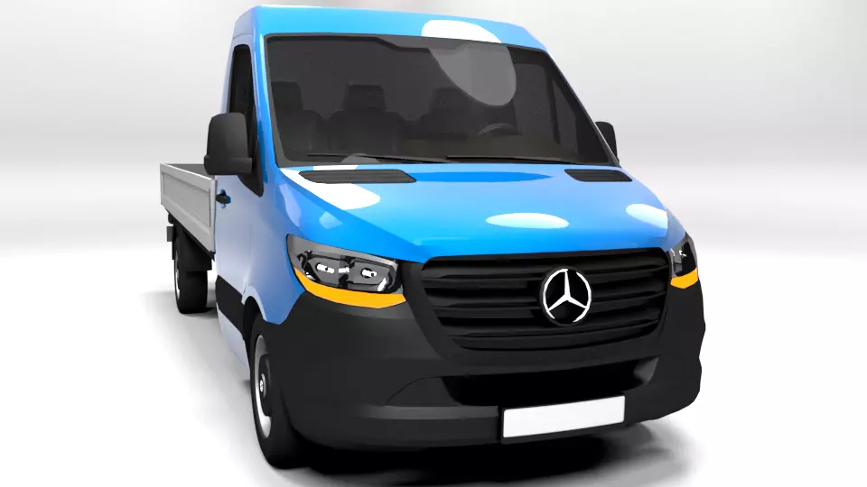 MERCEDES SPRINTER DOUBLECAB TRUCK Low-poly 3D model