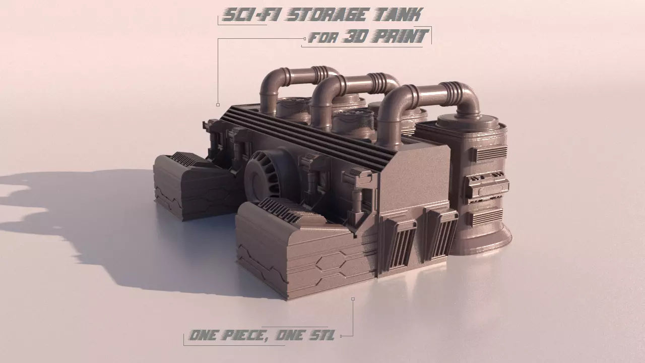 SCI-FI STORAGE TANK for 3Dprint 3D print model_0