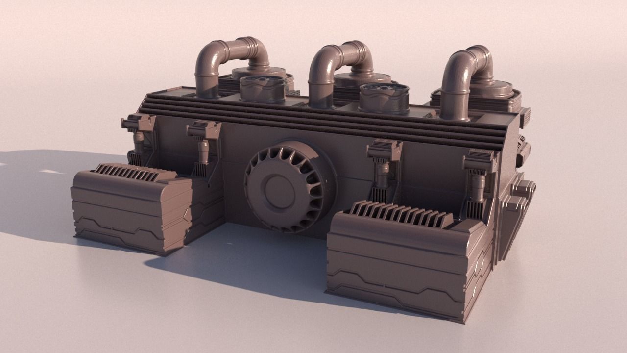 SCI-FI STORAGE TANK for 3Dprint 3D print model_2