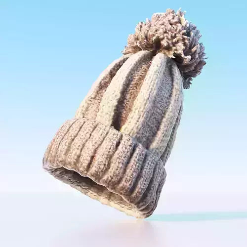 Wool winter hat with bell