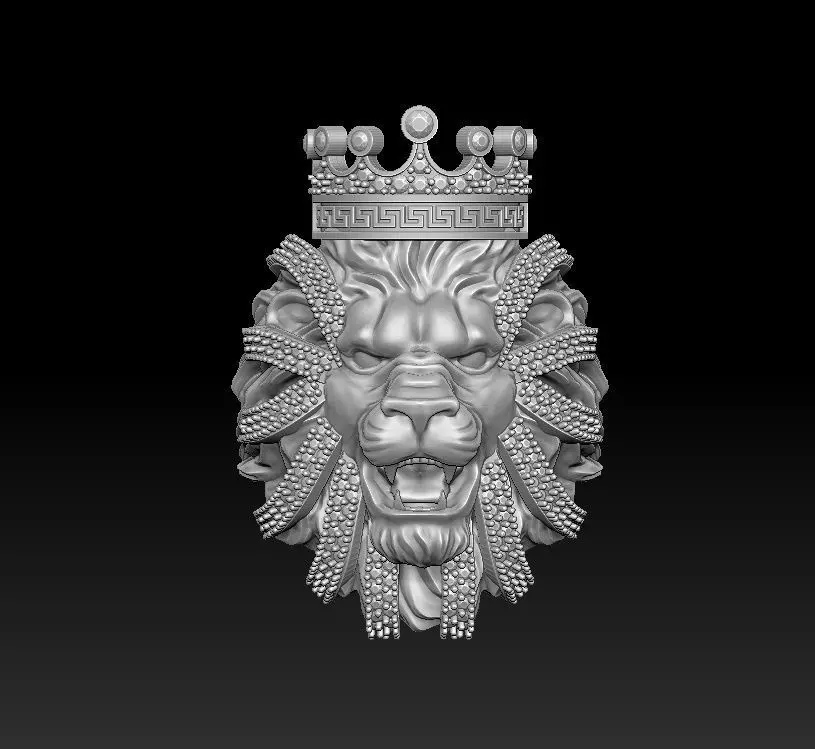 lion ring 3D print model