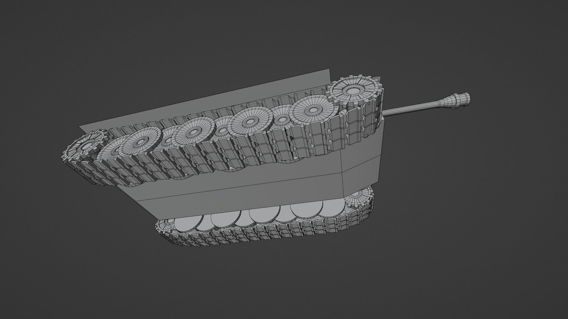 Tiger Tank Low-poly 3D model_9