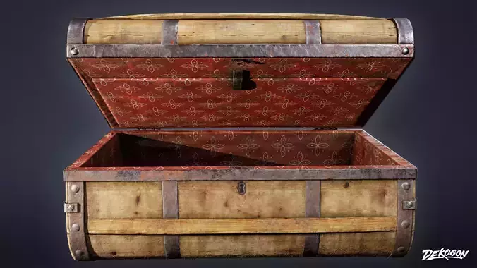 PIRATES - Chest 11- NANITE AND LOW POLY Low-poly 3D model