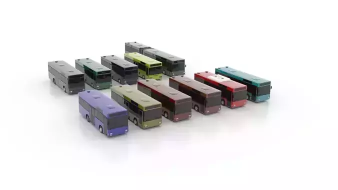 Goppel Bus Pack Low 3D Model Collection
