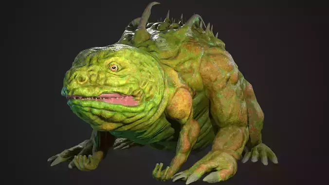 Giant Toad - Creature Game Ready Low-poly 3D model