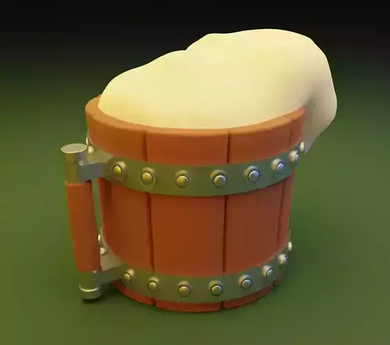 Beer cup 3D model 