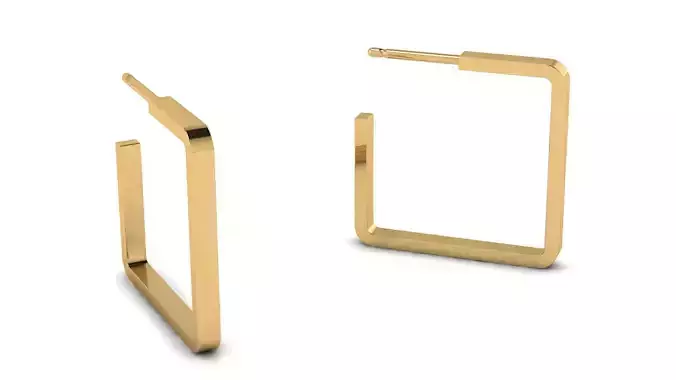 Square Hoop Earrings 20 mm