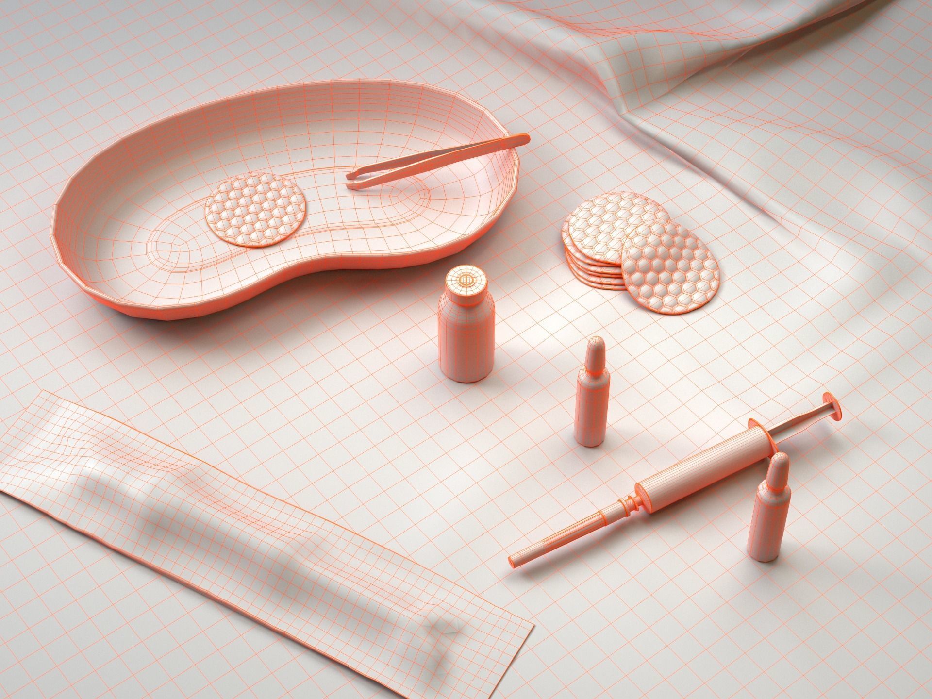 Medical Instruments - Syringe injection 3D model_1