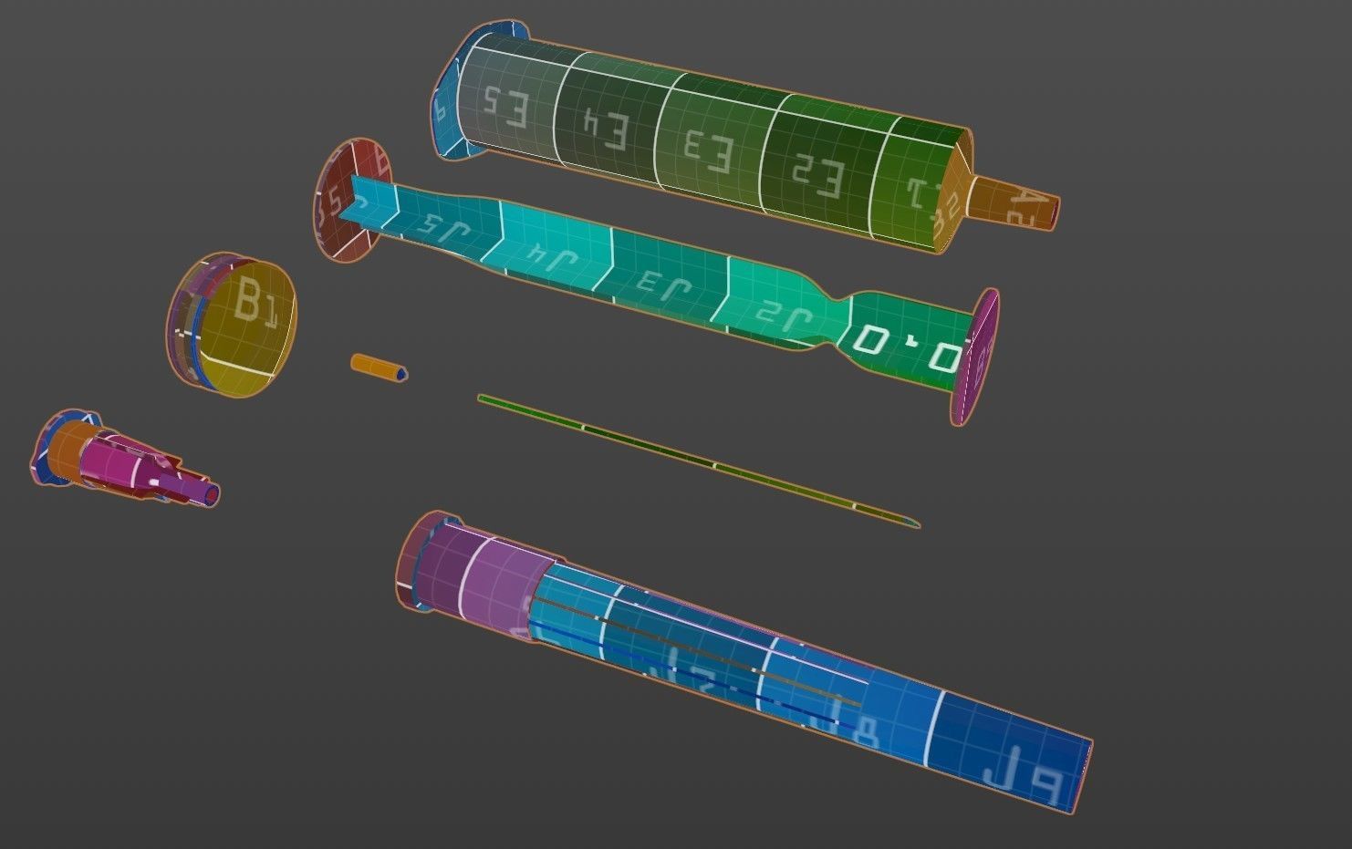 Medical Instruments - Syringe injection 3D model_18