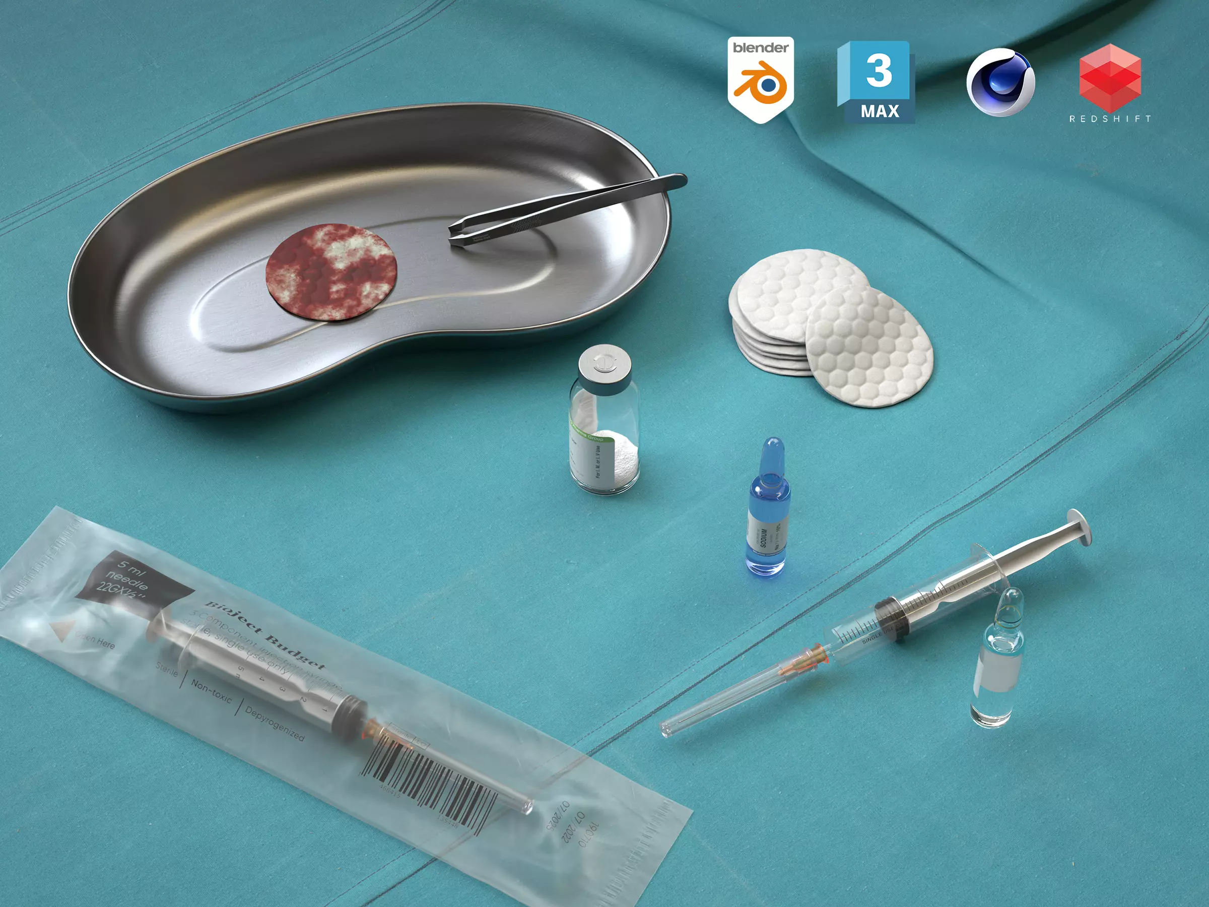 Medical Instruments - Syringe injection 3D model_0
